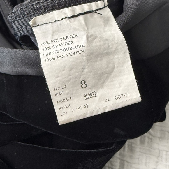 JS Collections Women's Sz 8 Black Velvet Wide Leg Pants Side Zip Edgy Grunge - Picture 6 of 11